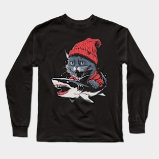 Kitty's Deep Sea Venture cat shark Long Sleeve T-Shirt